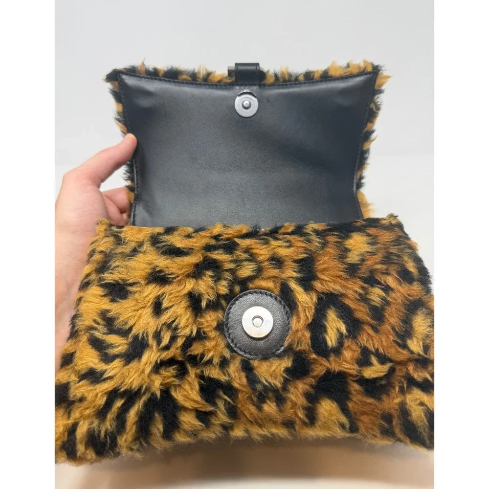 Balenciaga Hourglass Leopard Print Small Handbag